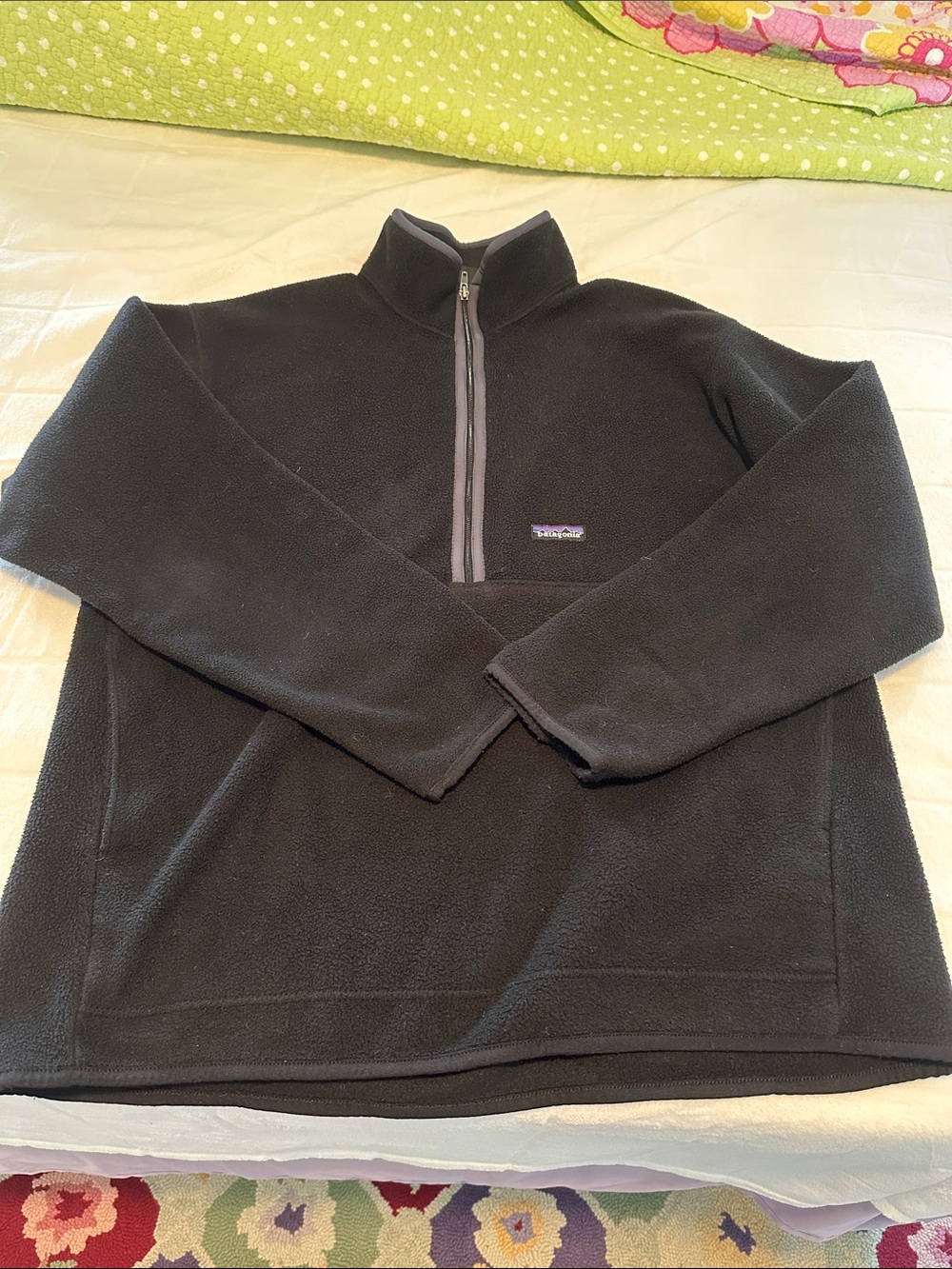 Patagonia Black Quarter-Zip Fleece Pullover XL
